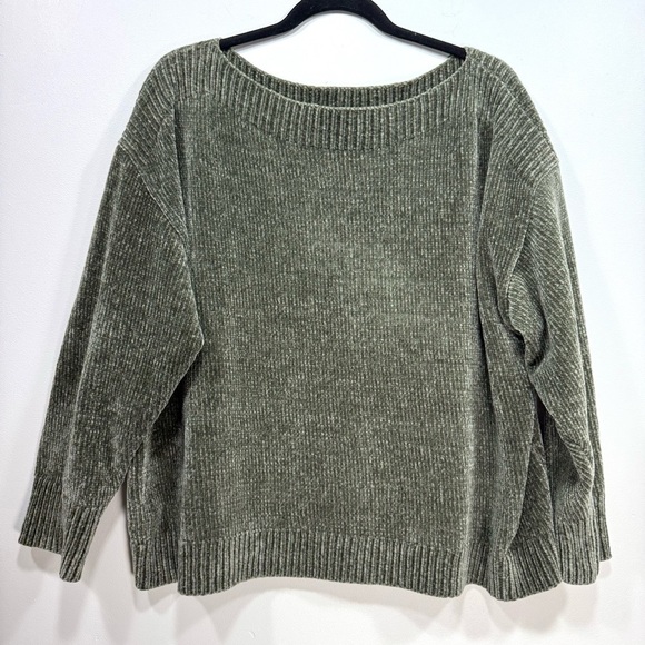 Tommy Bahama Green Crew Neck Sweater Plush Knit Relaxed Fit - Picture 1 of 8